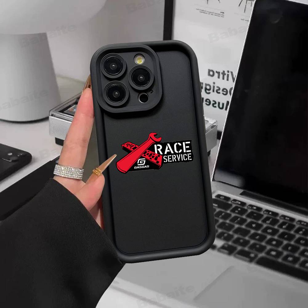G-GasGas Red Motorcycle For IPhone 17 Pro Max 16 15 14 13 12 11 Plus Black Soft Phone Cover