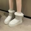 2025 New Bow Decoration Casual Women's Snow Boots Thick Sole Plus Size Warm Cotton Shoes
