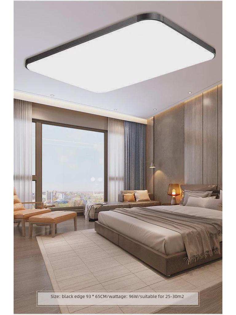 Modern Rectangular Aluminum LED Ceiling Lamp for Bedroom, Study, Living Room, and Engineering Lighting