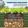 Raised garden bed, rectangular, galvanized steel tubes, 180 x 90 x 59 cm