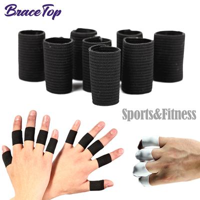 Bracetop 10Pcs Stretchy Sports Finger Sleeves Arthritis Support Finger Guard Outdoor Basketball Volleyball Finger Protection New