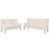 Day and Night - Day and Night 2-piece Sofa Set Cream White Fabric