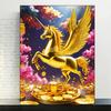 5D DIY Diamond Painting Gold White Swings Unicorn Cross Stitch Kit Full Diamond Embroidery Mosaic Art Picture Rhinestone 2024
