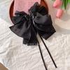 Korean Polka Dot Bow Claw Hair Clip - High-End Cloud Bubble Design for Women