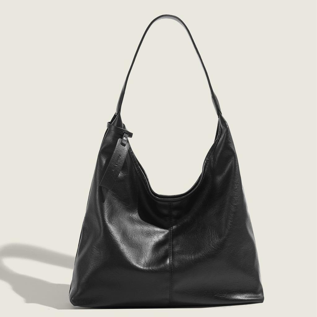 2025 Autumn Winter Simple Soft Leather Single Shoulder Underarm Bag Retro Large Capacity Commuter Crossbody Single Shoulder Bag Large Bag