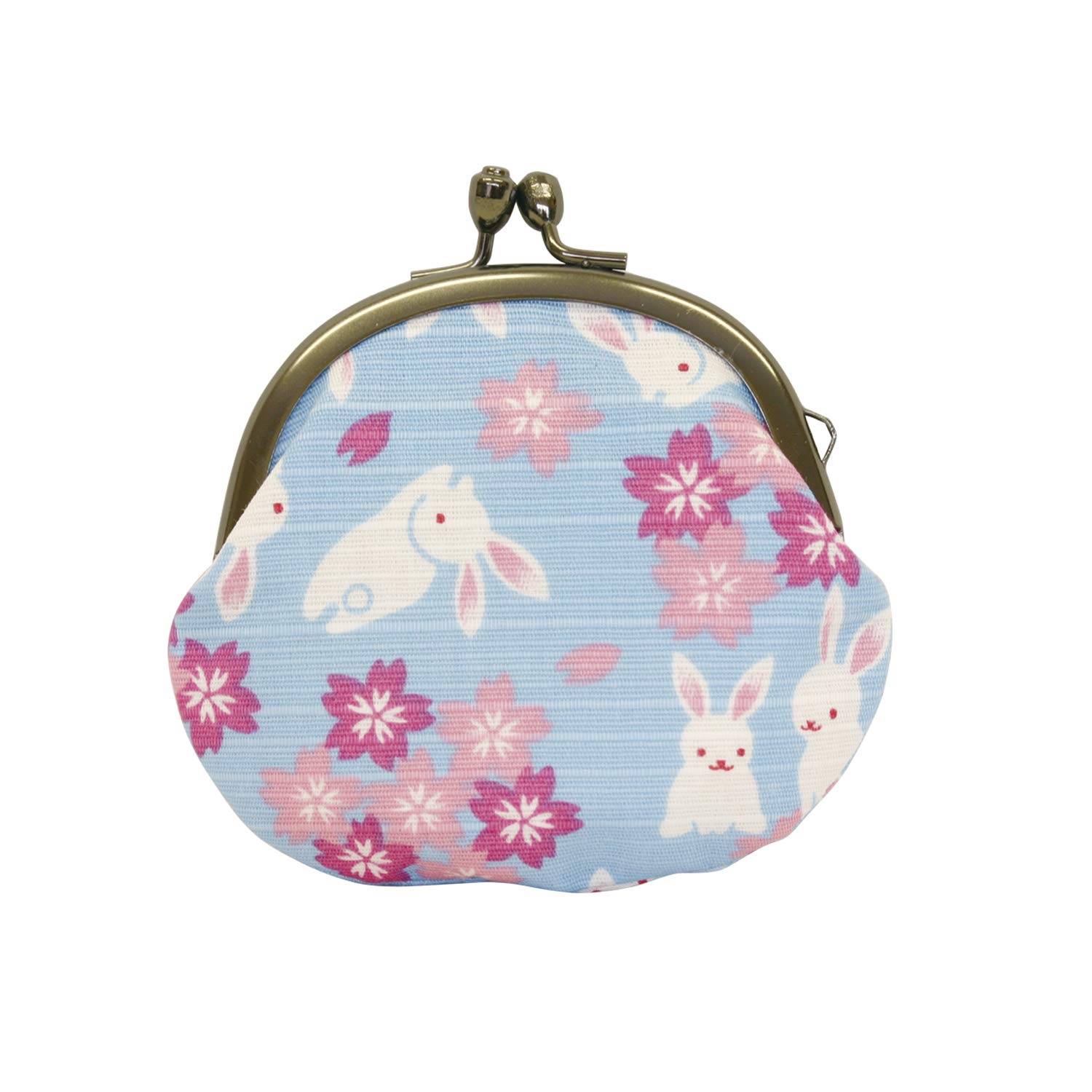 

Wabunbiyori Coin Rabbit Fairy Cherry Blossom Light Made in Japan 2.5mm Purse, Design, Blue, світло-синій колір