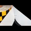 2Inch*33 FT Grid Reflector Tapes Yellow-Black Reflective Adhesive Strip Waterproof Self-Adhesive Safety Conspicuity Car Sticker