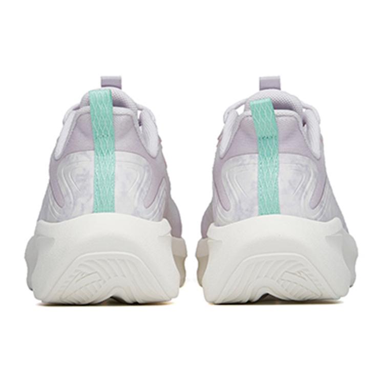 New Anta Cushioned Slip Resistant Abrasion Resistant Breathable Low Top Running Shoes Women's Purple Blue 922225521-3