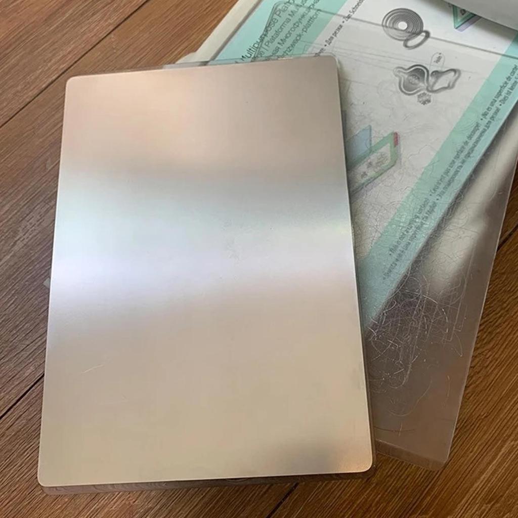 Schneidmaschine Edelstahl Metall Adapterplatte 14,96x8,85 Zoll Scrapbooking Stanzschablone Universelle Unterlegplatte für dünne Wafer-Stanzform