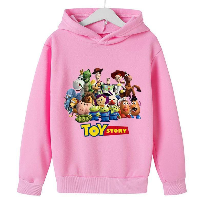 Adorable Toy Story Characters Light Purple Hoodie for Kids – Energetic Spring & Autumn Cartoon Jacket