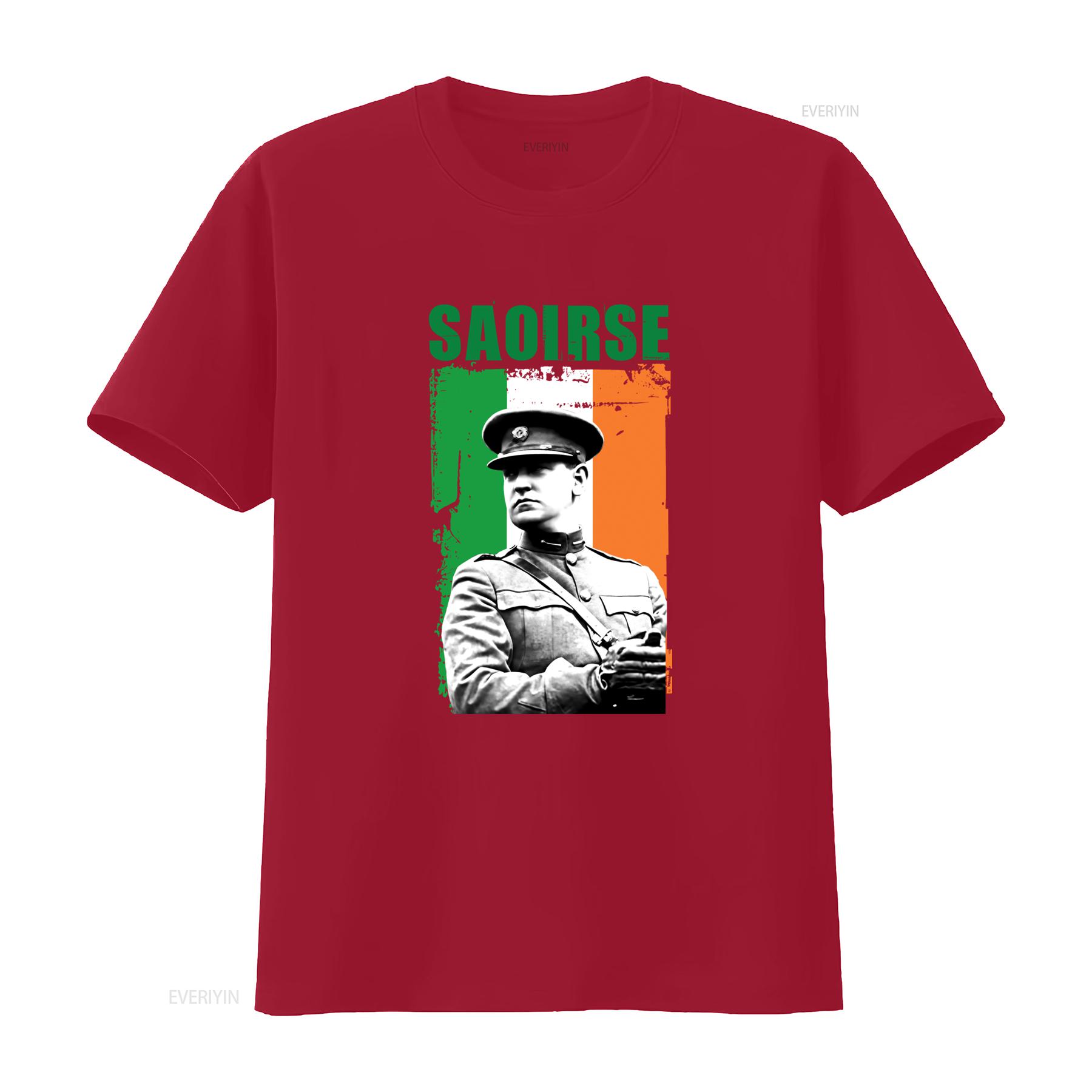 Michael Collins Saoirse T Shirt Premium Quality Irish Flag Inspired Design Perfect for History Enthusiasts vintage Washed S