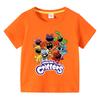 Smiling Critters Children's Clothing Kawaii Cartoon Funny T-Shiirt Boys Short Sleeve Fashion Tops 3-14Years Kids Summer Clothes
