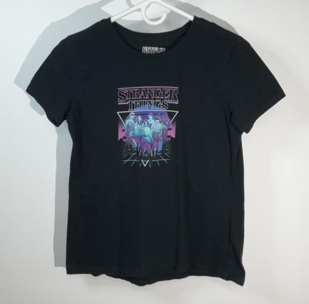 Stranger Things Short Sleeve T-Shirt Women s Small Black XXXXL