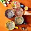 Multipurpose Bohemians Handled Bowl Salad Bowl Ceramic Texture Oven Microwave Safe Dishwasher Cleanable Healthy Cooking