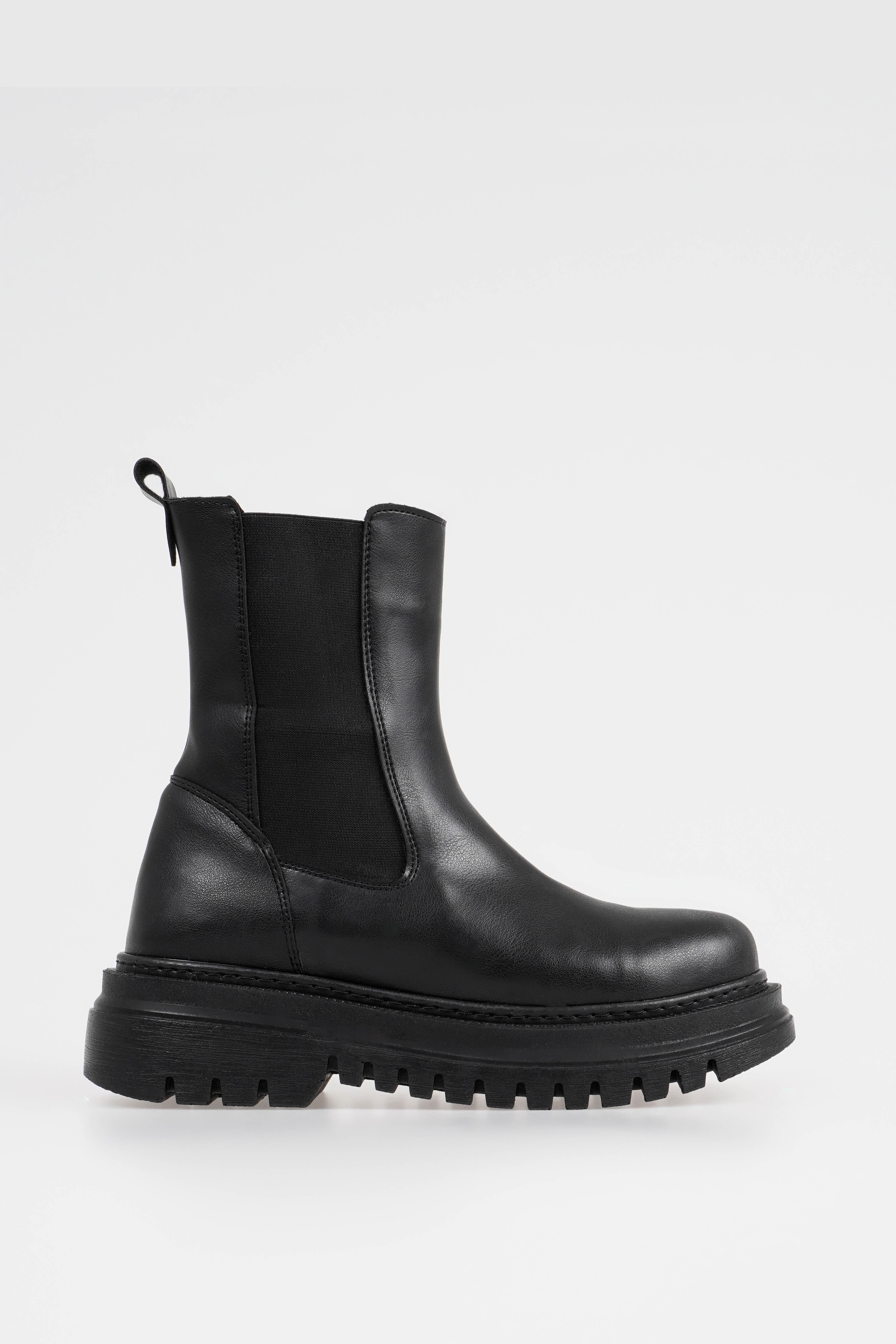 

Callizio/женские ботинки челси из веганской кожи без шнуровки, стильная зимняя обувь ручной работы на толстой зубчатой ​​подошве с эластичной лентой