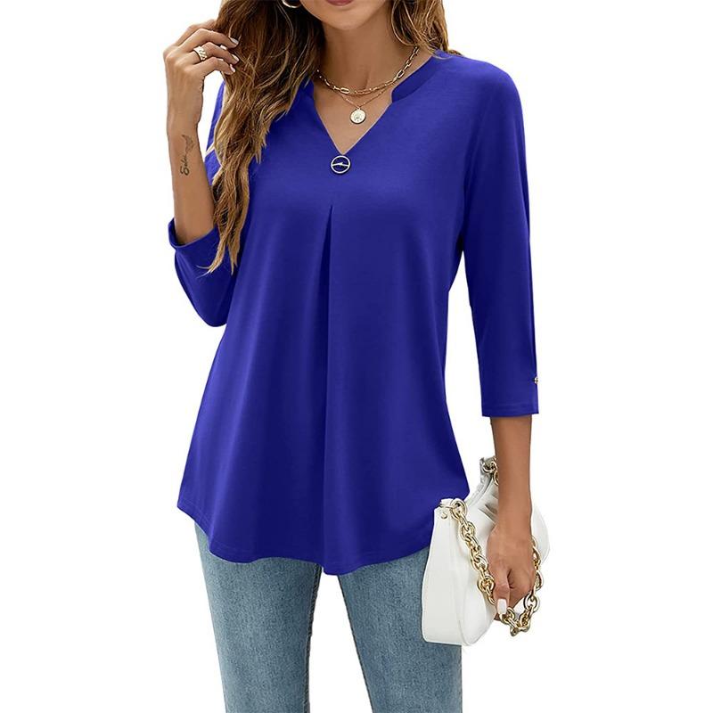 Plus Size Women's Autumn Fashion New V Neck Top