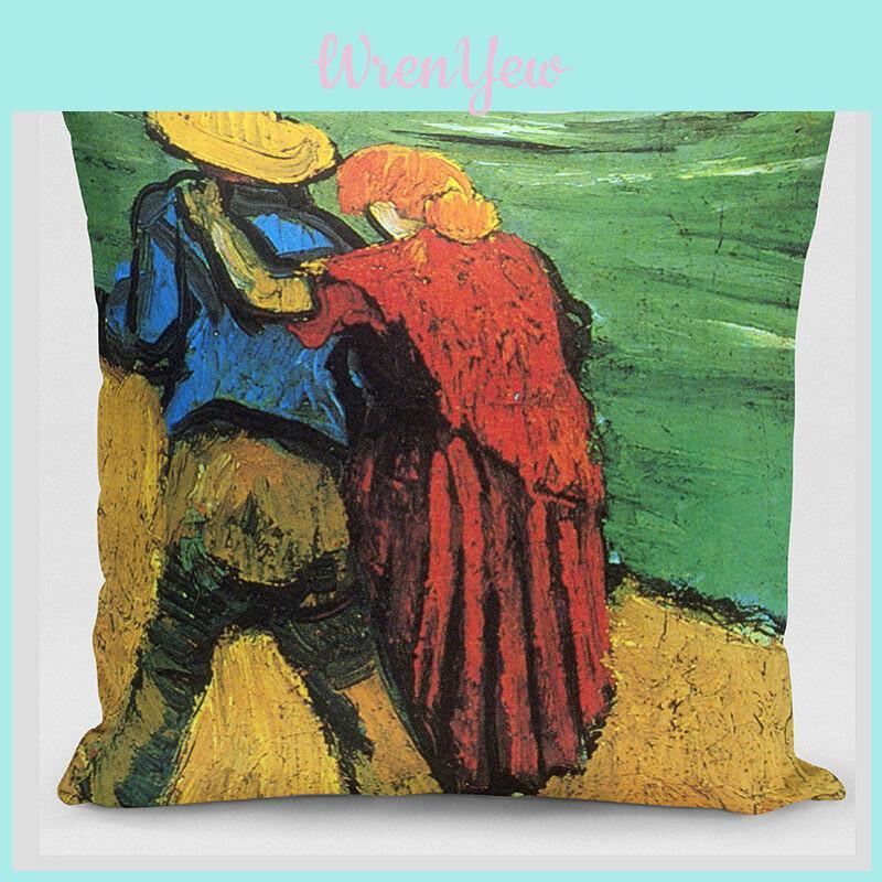 Elegant Vincent Van Gogh Oil Painting Cotton Linen Pillow Cover For Sofa And Home