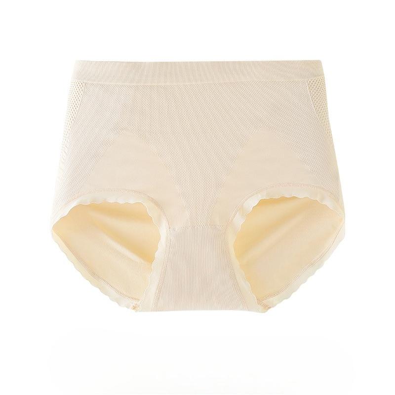 Female Spring and Summer 7A Silk Antibacterial Cool Feeling Ice Silk High Waist Belly Triangle Briefs