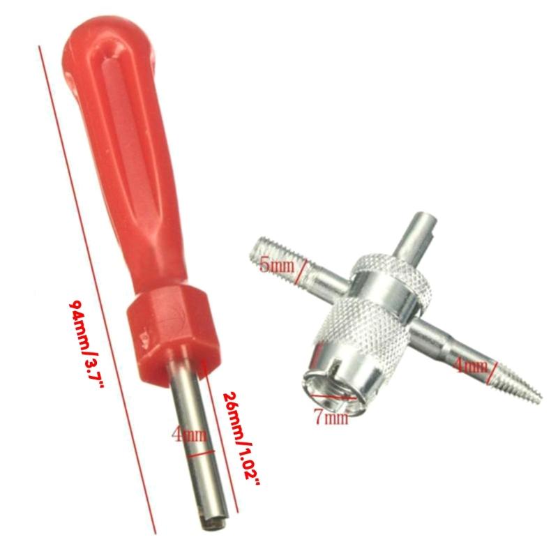 4 in 1 Tire Valve Stem Core Remover Repairing Tool Kit Universal Car Motorcycle Tyre Valve Installation Removal Tools