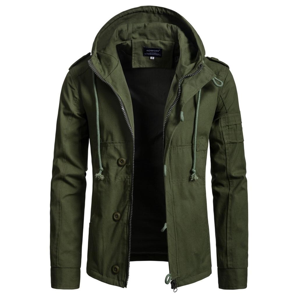 Winter Fashion Men Jacket Outwears Cotton Padded Hooded Coat Casual Jacket Loose Outwear