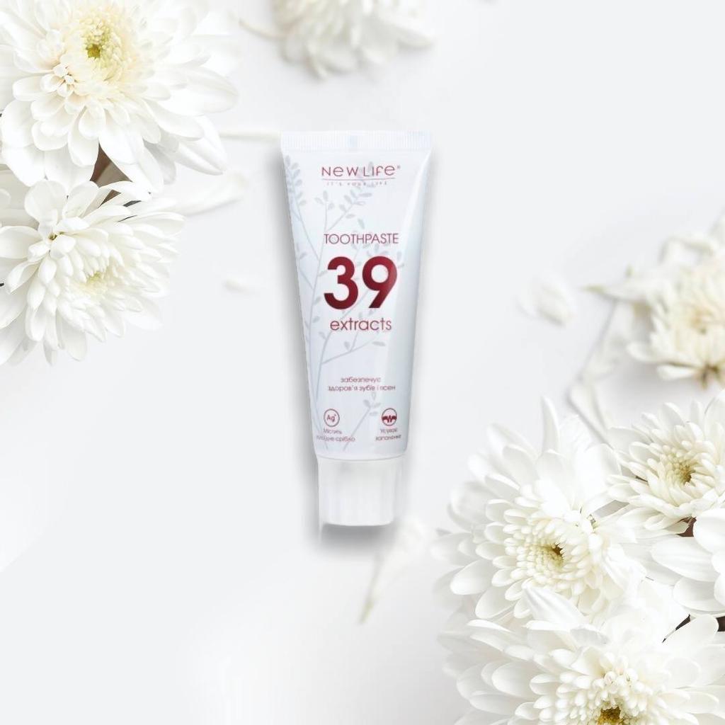 New Life 39 Herbal Extract Toothpaste Freshens Breath Heals Teeth and Gums