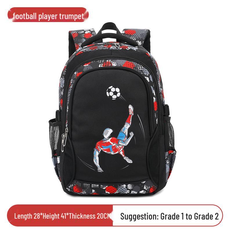 Large Capacity Cartoon Football Backpack for Primary Students - Durable, Multi-Compartment Schoolbag