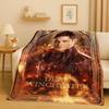 3D Supernatural Sam Dean Winchester TV Flannel Blanket,Ultra Soft Warm Plush Throw for Home Bedroom Bed Sofa Cover Travel Gift