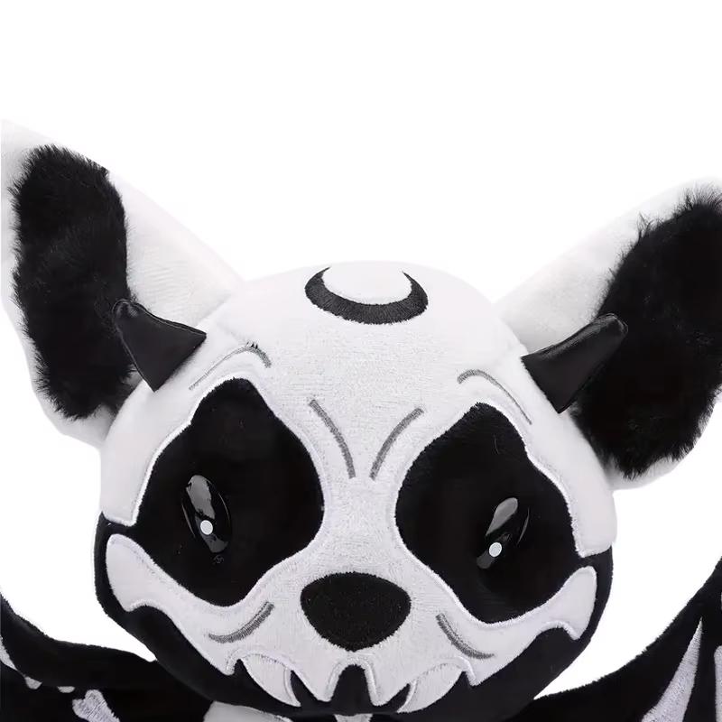Halloween Two-Color Skull Skeleton Bat Stuffed Toy Stuffed Animal Novelty Scary Bat Halloween Decoration For Children The Gifts