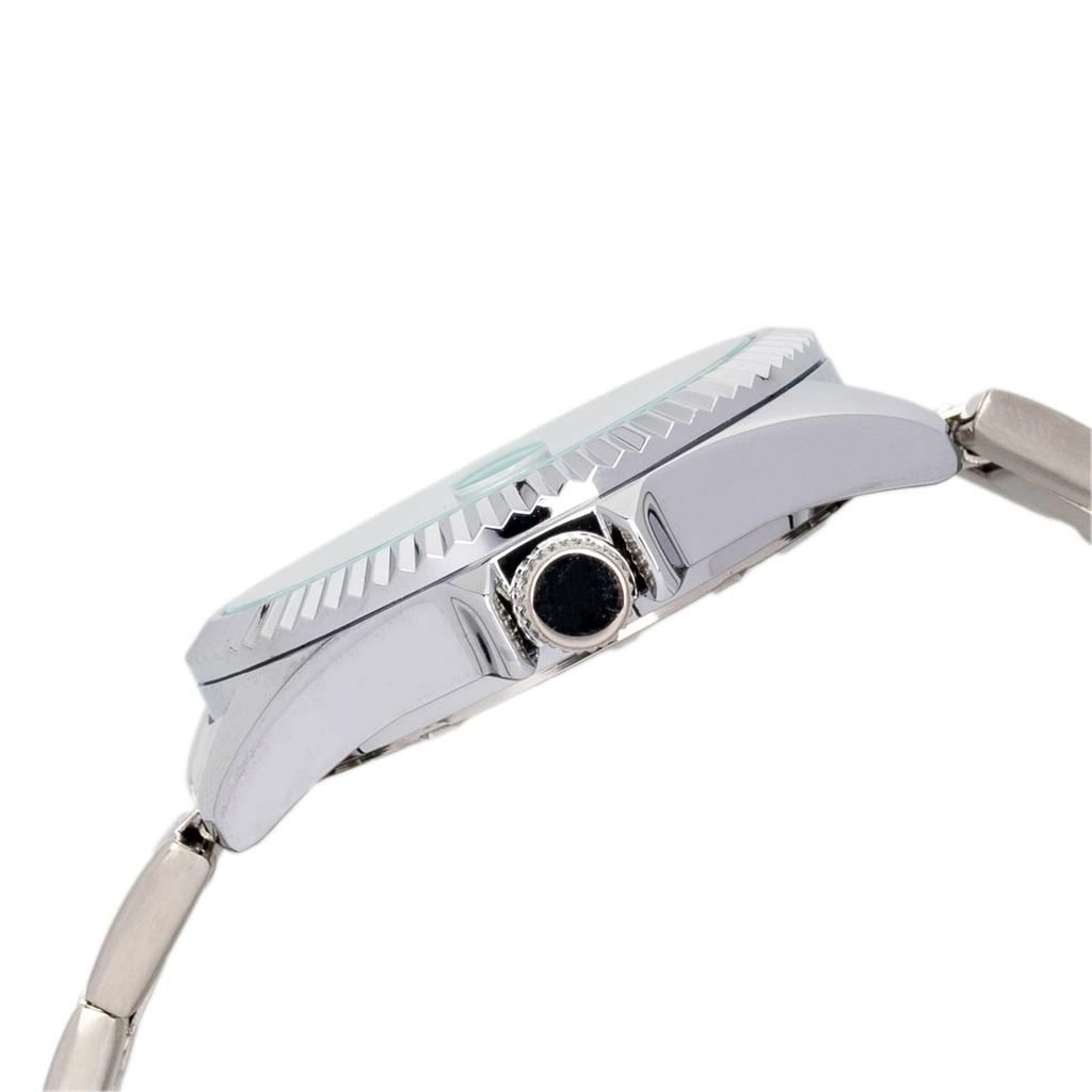 Klefer Silber 10 ATM Wasserdicht Japanisches Datum Leuchtend Edelstahl Herrenuhr, 42mm, Widerstandsfähig, Uhrwerk, Funktion, Zeiger, Armband, Schwarz, AV-AM403-BKS