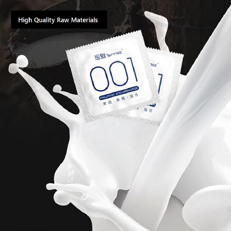 50pcs Hyaluronic Acid Condoms for Men Zero Feeling Ultra Thin Penis Sleeve Condoms Sex Toys for Adults Couple