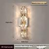 Elegant Crystal Wall Lamp: Minimalist Design for Bedrooms, Living Rooms, Stairs, and Hallways