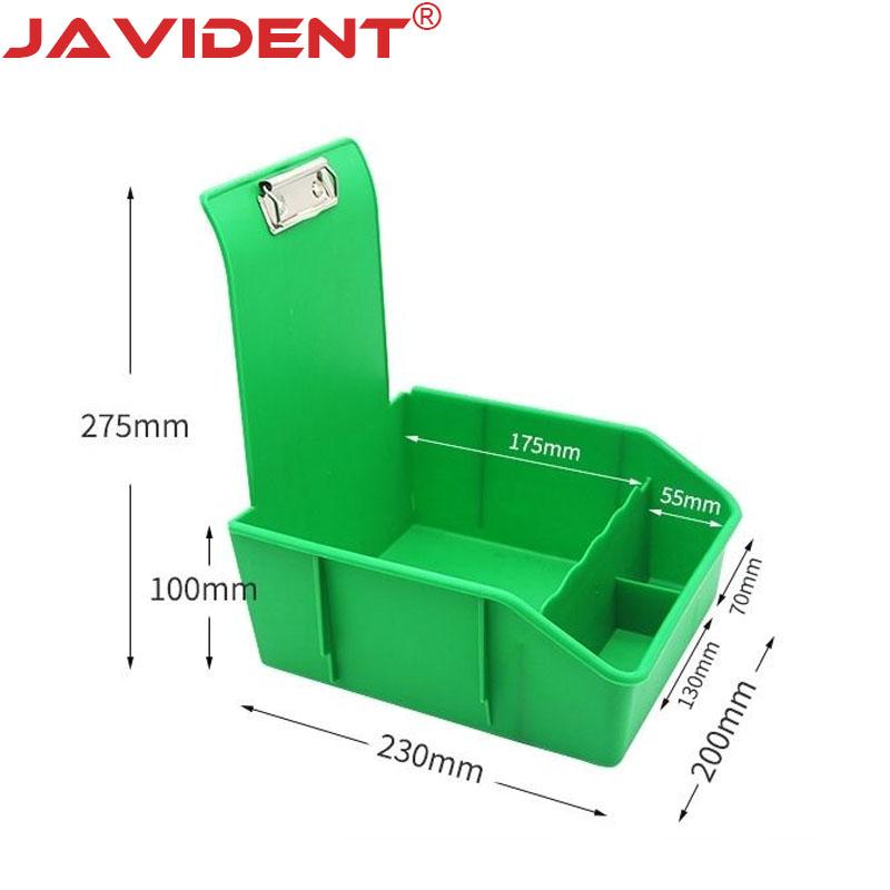 4Pc Dental Extra-Large Transfer Box Laboratory Divided Work Tray Colored Plastic Model Transfer Box Metal Clip Storage Box