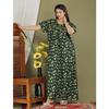 Floral Printed Beautiful Women Sleepwear Nighty Indian Nightwear Maxi Gown Dress