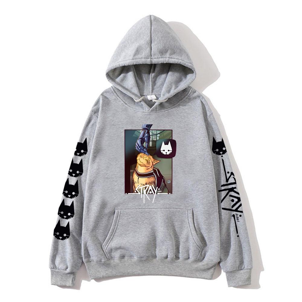 Momo and Cat Cartoon Graphic Hoodies Men/Women Hot Game Stray Print Sweatshirts StrayCat StrayMomo Pullovers Autumn/Winter Male