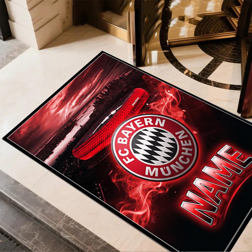 German Football Crest Artwork Floor Rug Office Rug Design for Entryway Playrooms Dining Room Hallway Anti-slip Rug Decorate Offices Gift for Festivals
