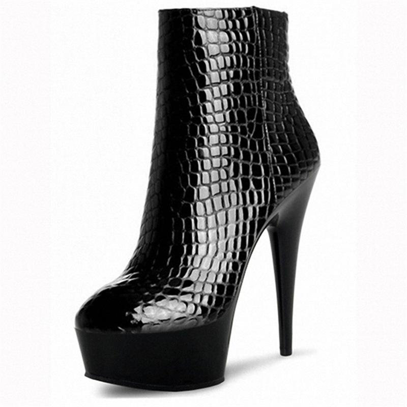 Transparent crystal low boots 15cm ultra high heels stiletto sole tube fashion hate sky high boots