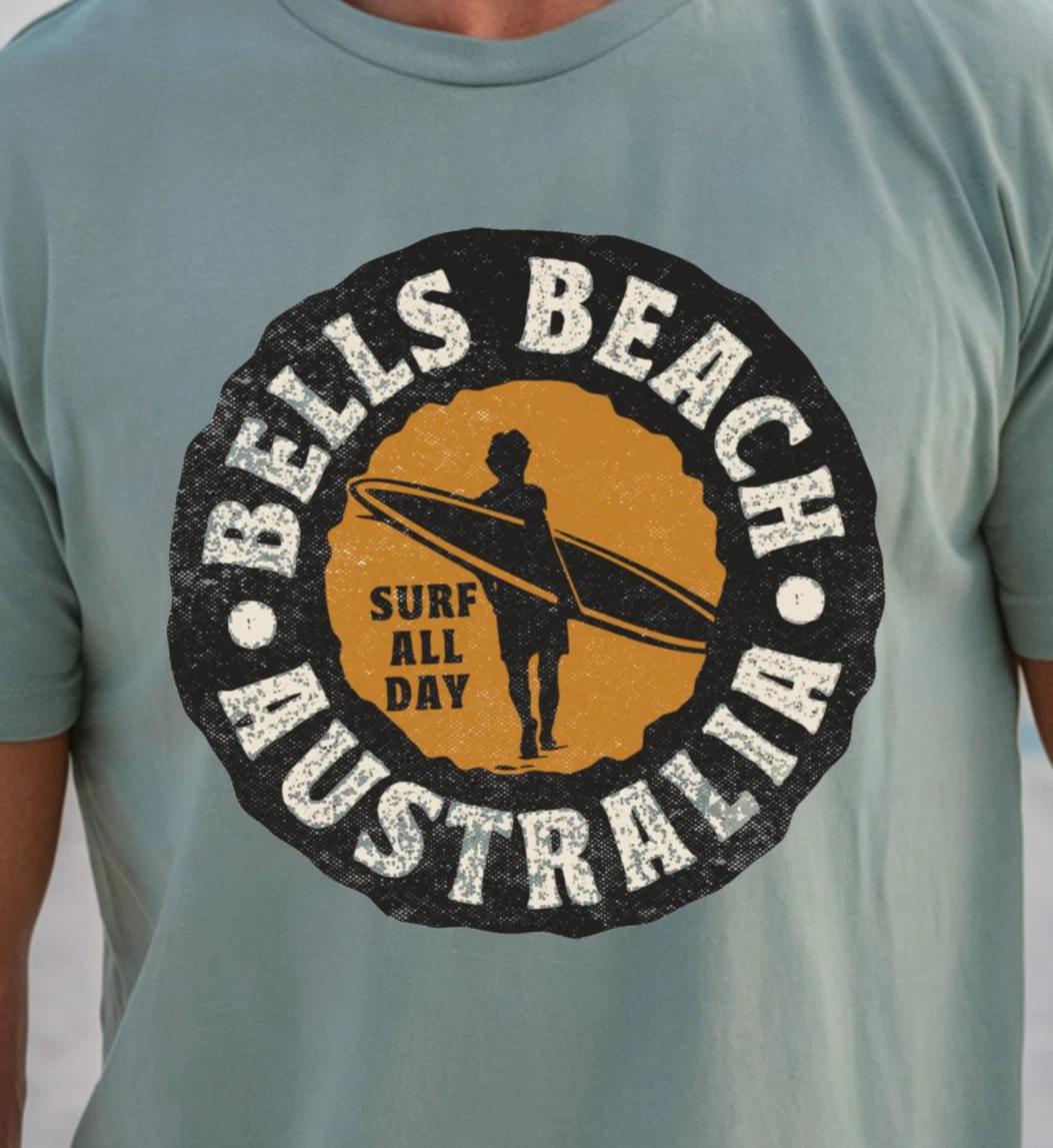 Bells Beach Australia Surfer Logo T-shirt | Surf Vibes Tee, Beachwear Shirt L