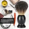 Portable Men Wood Handle Beard Shaving Brush Barber Salon Tool