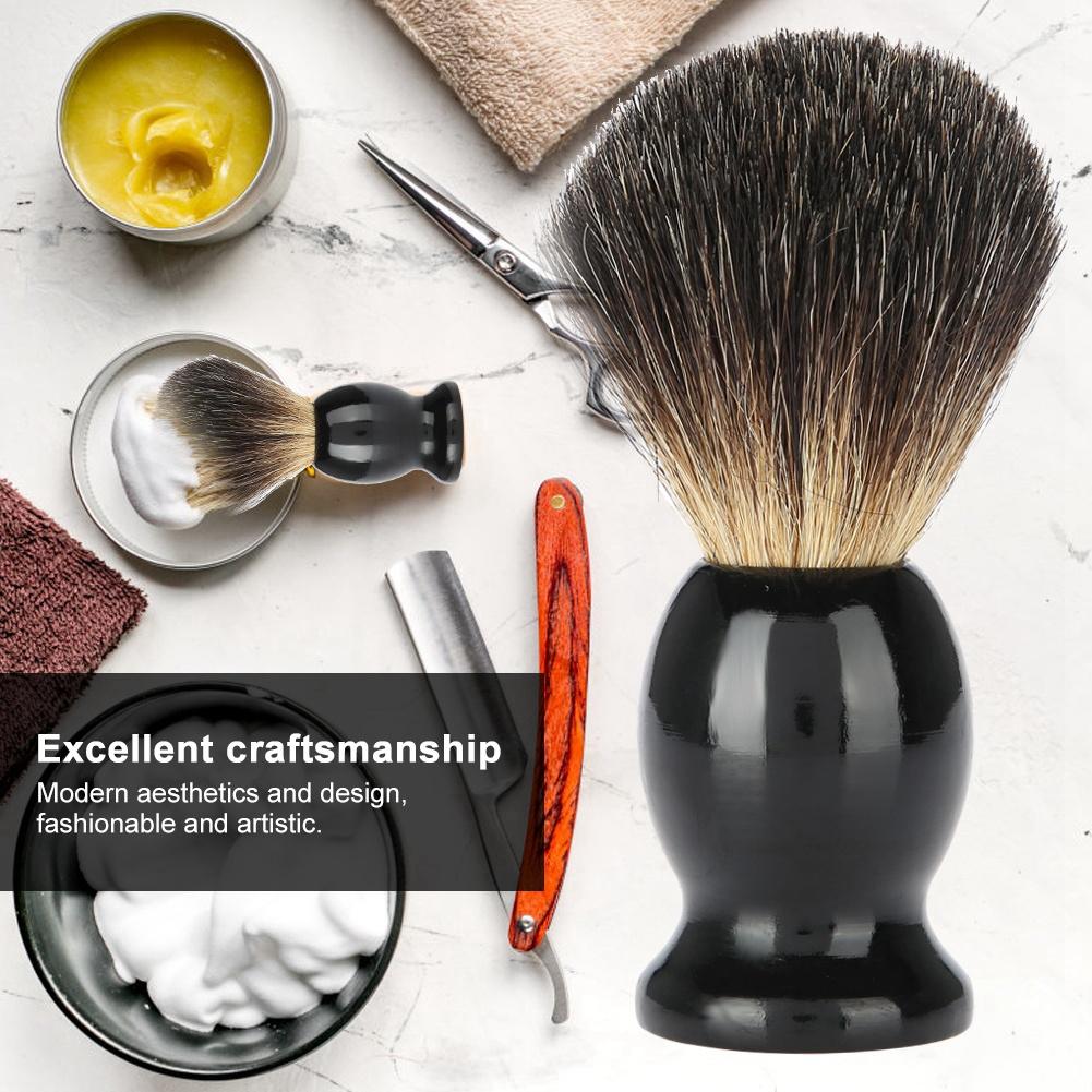Portable Men Wood Handle Beard Shaving Brush Barber Salon Tool
