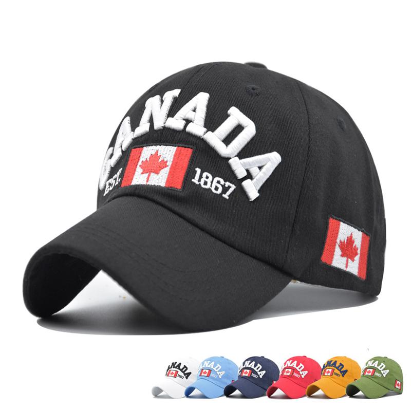Fashion Canada Baseball Cap Flag Canada Hat Letter Embroidery Baseball Cap Snapback Adjuatable Mens Baseball Caps Gorras
