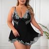 Camisón Sexy Transparente Talla Grande para Mujer