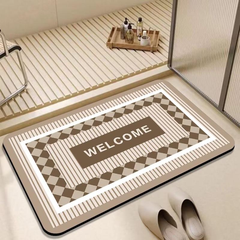 Toilet Floor Mat Bathroom Non-slip Absorbent Toilet Super Door Toilet Diatom Mud Quick Drying Bathroom Floor Mat