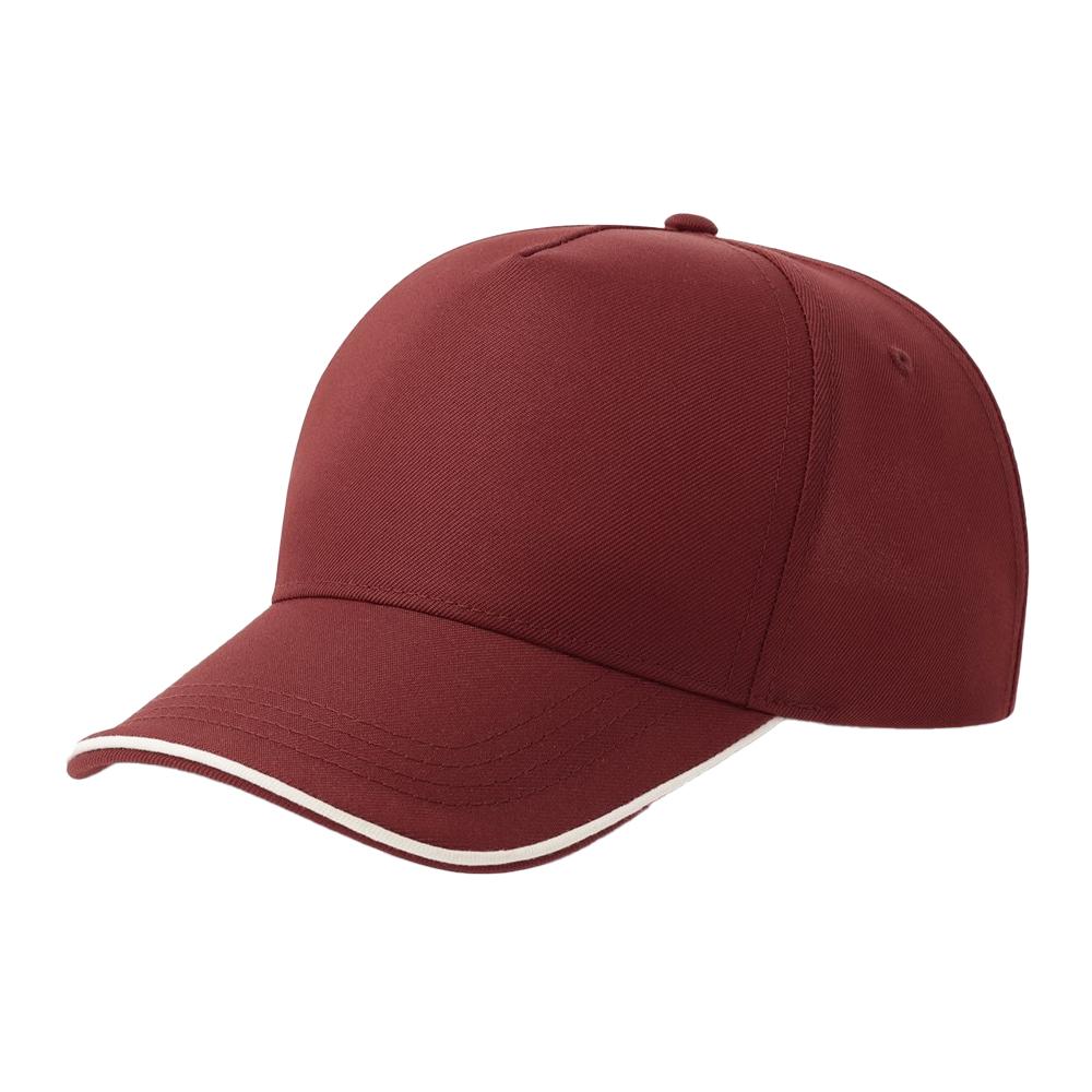 Atlantis Headwear Unisex Adult Recy Five Piping 5 Panel Recycled Structured Baseball Cap