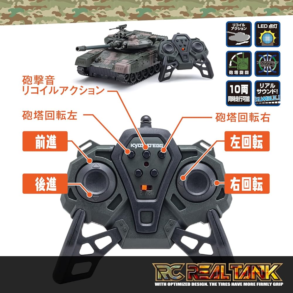 Kyosho Egg R/C Realistic Tank TS030 Remote Control Vehicle with Detailed Design and Durable Build