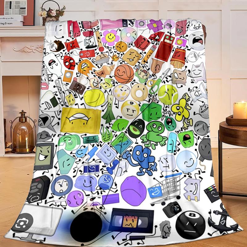 1PC Colorful Dream Island Collage Flannel Blanket Gift, Suitable for Both Men And Women, Soft Ideal for Beds And Sofa, Birthday Or Christmas Gift