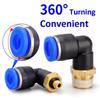 5PCS Pneumatic Air Connector PL 4 6 8 10 12mm Thread 1/8 1/4" 3/8" 1/2" Trachea Elbow Air Hose Fittings Quick Connector