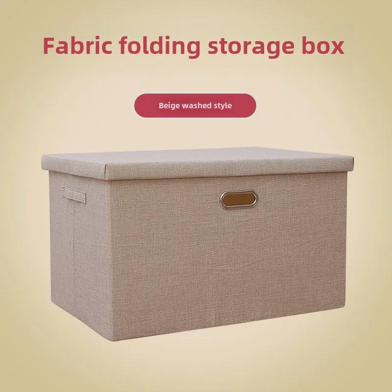 

Большой складной ящик для хранения из ткани Оксфорд с крышкой — настраиваемый и удобный для домашнего использования Medium 37*27*26cm