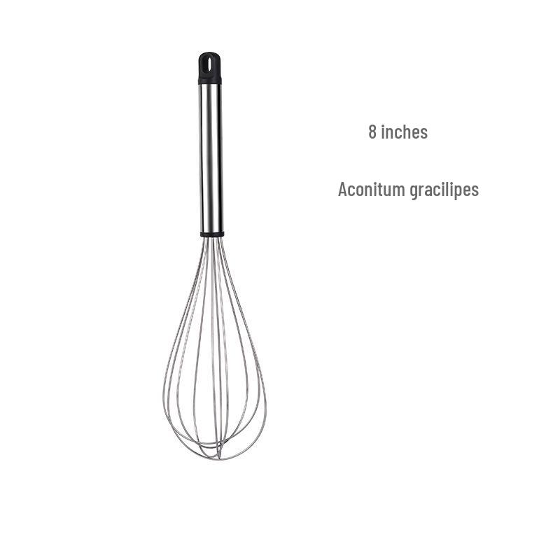 Stainless Steel Semi-Automatic Whisk Set - Manual Thickened and Mini Silicone Whisks