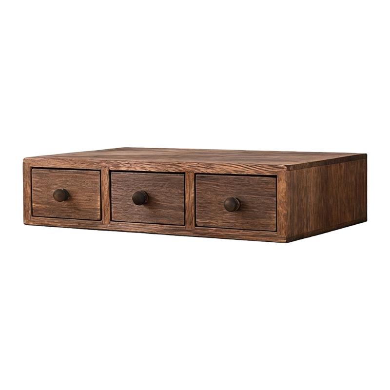 Natural Wood Desk Organizers With Spacious Compartments For Stationery And Cosmetics