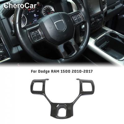 ABS Carbon Fiber Steering Wheel Cover Trim For 2011-17 Dodge RAM 1500 2500 3500